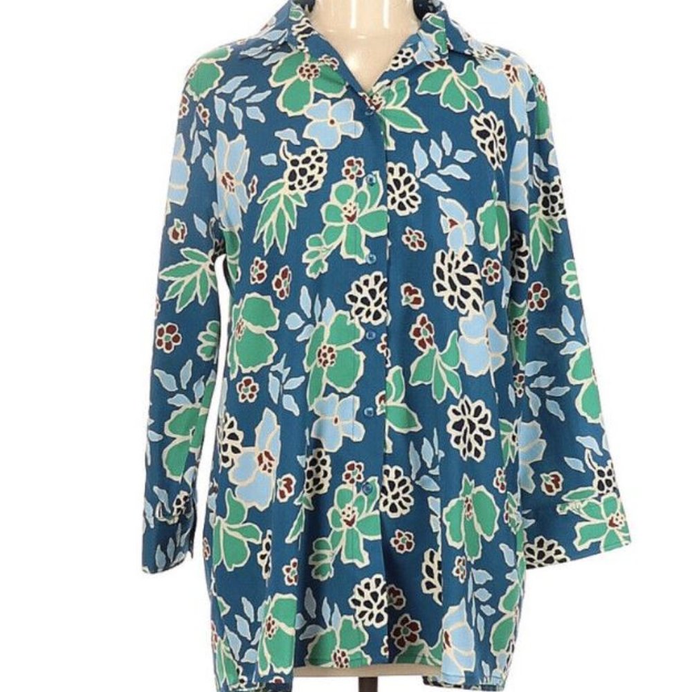 Banana Republic 3/4 Sleeve Floral Shirt Size M